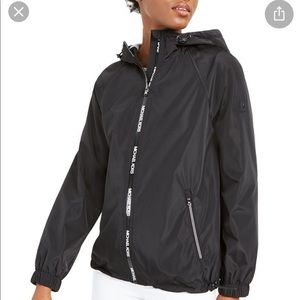 Michael Kors Hooded Water-Resistant Windbreaker Jacket